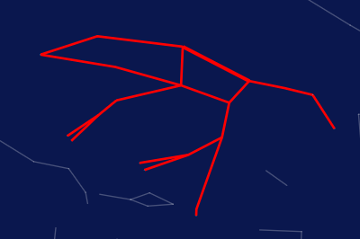 Image of the Ursa Major constellation trail.